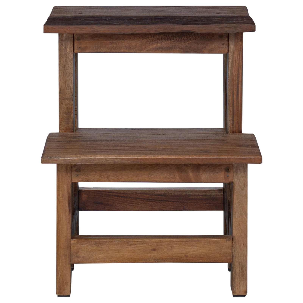 Stool Natural 37 x 37 x 46 cm Mahogany Wood