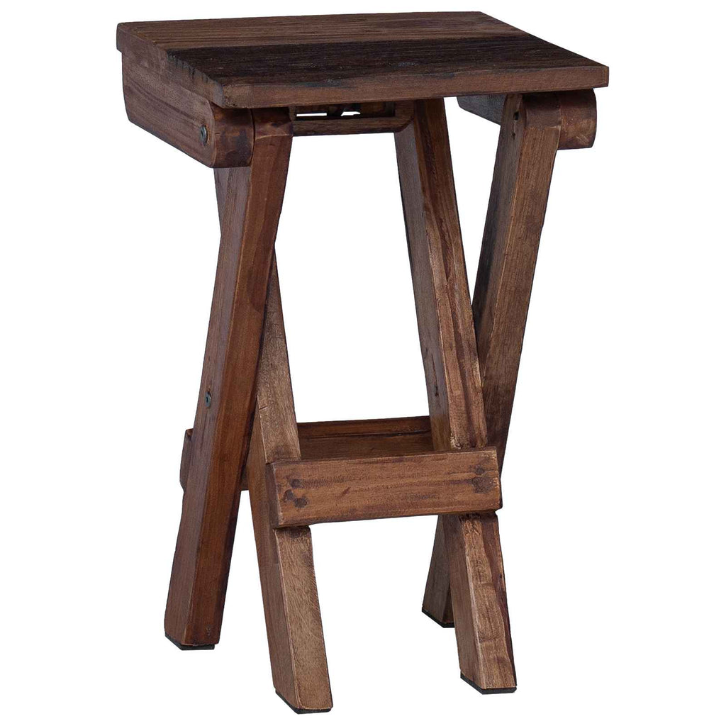 Stool Natural 30 x 30 x 48 cm Solid Reclaim wood