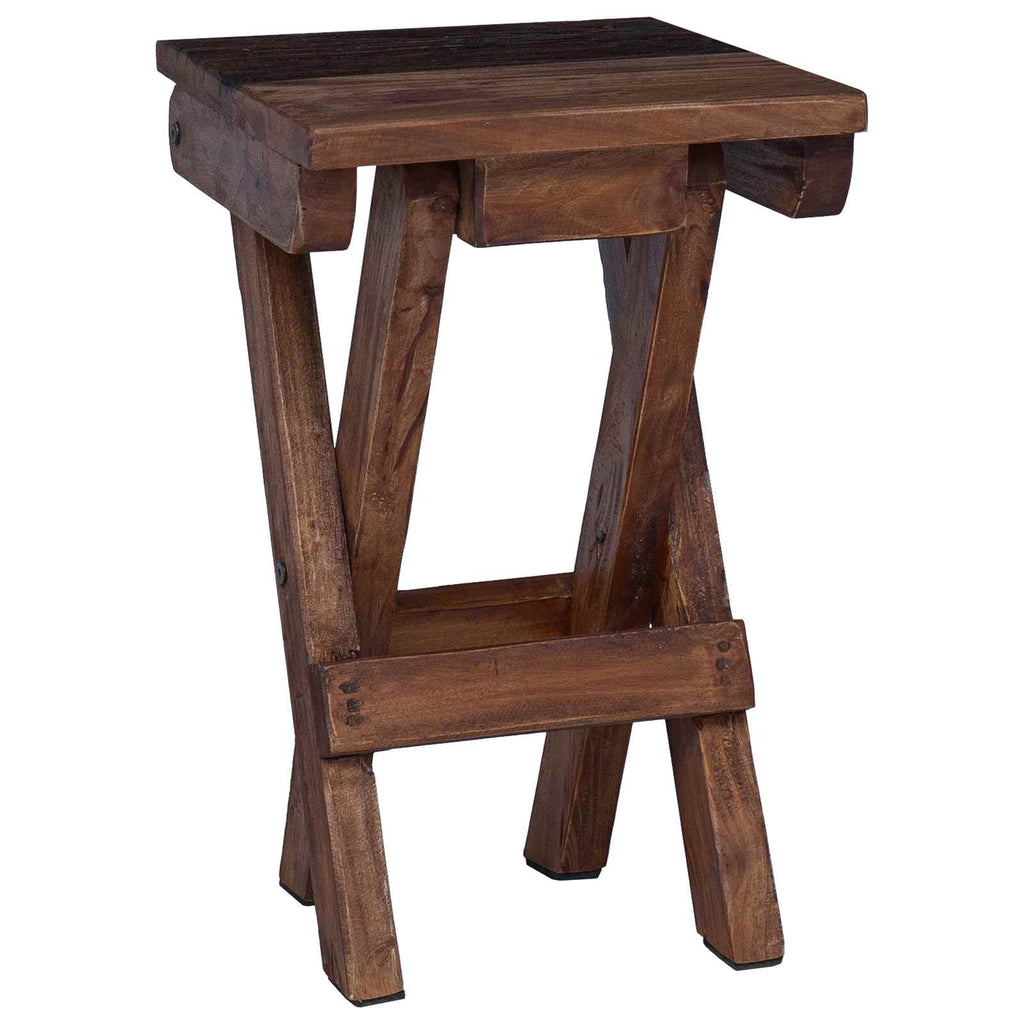 Stool Natural 30 x 30 x 48 cm Solid Reclaim wood