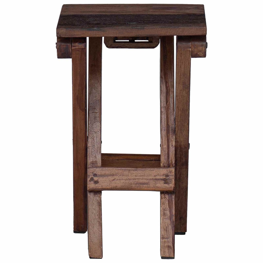 Stool Natural 30 x 30 x 48 cm Solid Reclaim wood