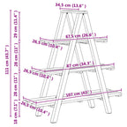 Folding Rack Brown 79.5 x 35 x 112 cm Solid Reclaim Wood