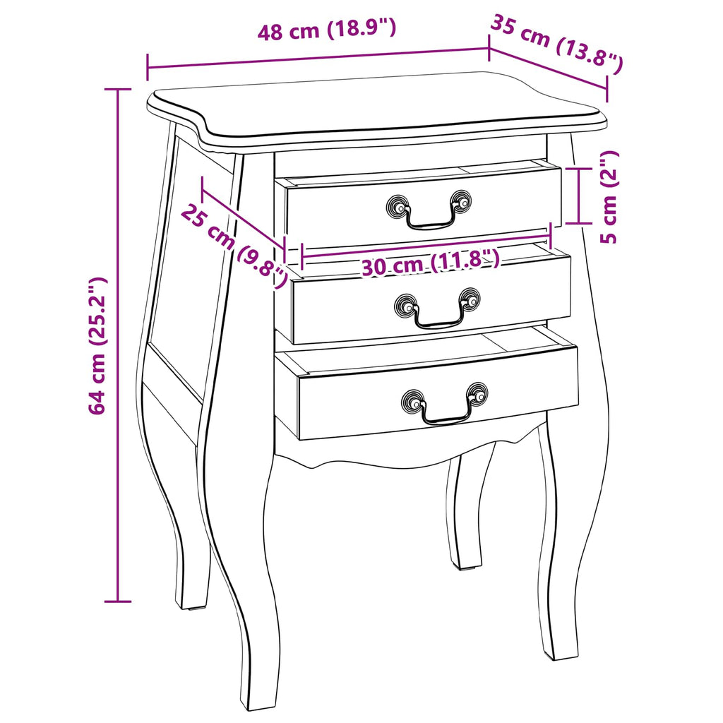 Storage Chest 48 x 35 x 64 cm Solid Mahogany Wood