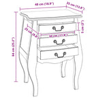 Storage Chest 48 x 35 x 64 cm Solid Mahogany Wood