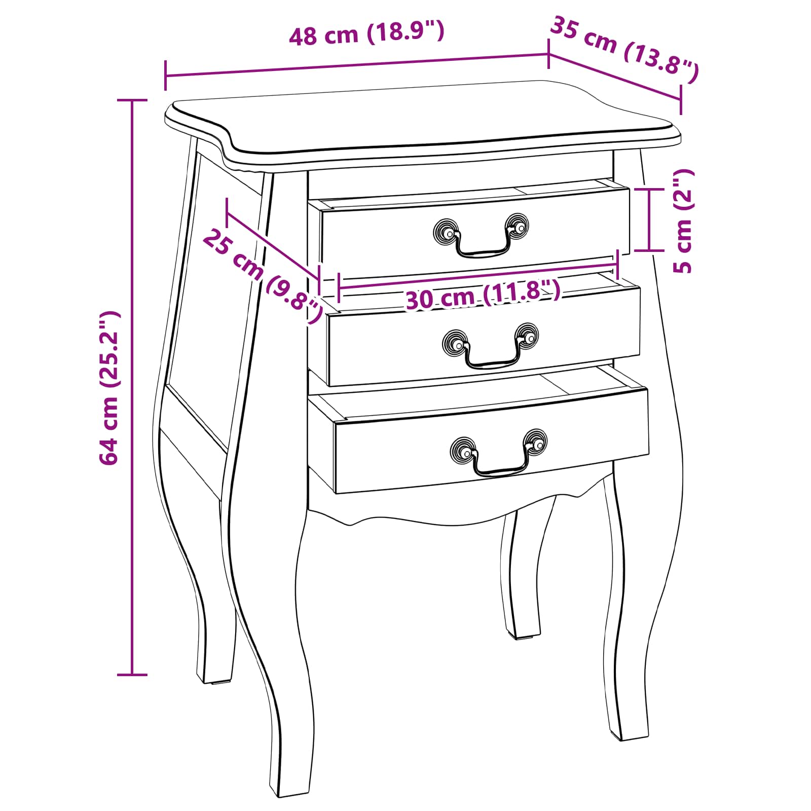 Storage Chest 48 x 35 x 64 cm Solid Mahogany Wood
