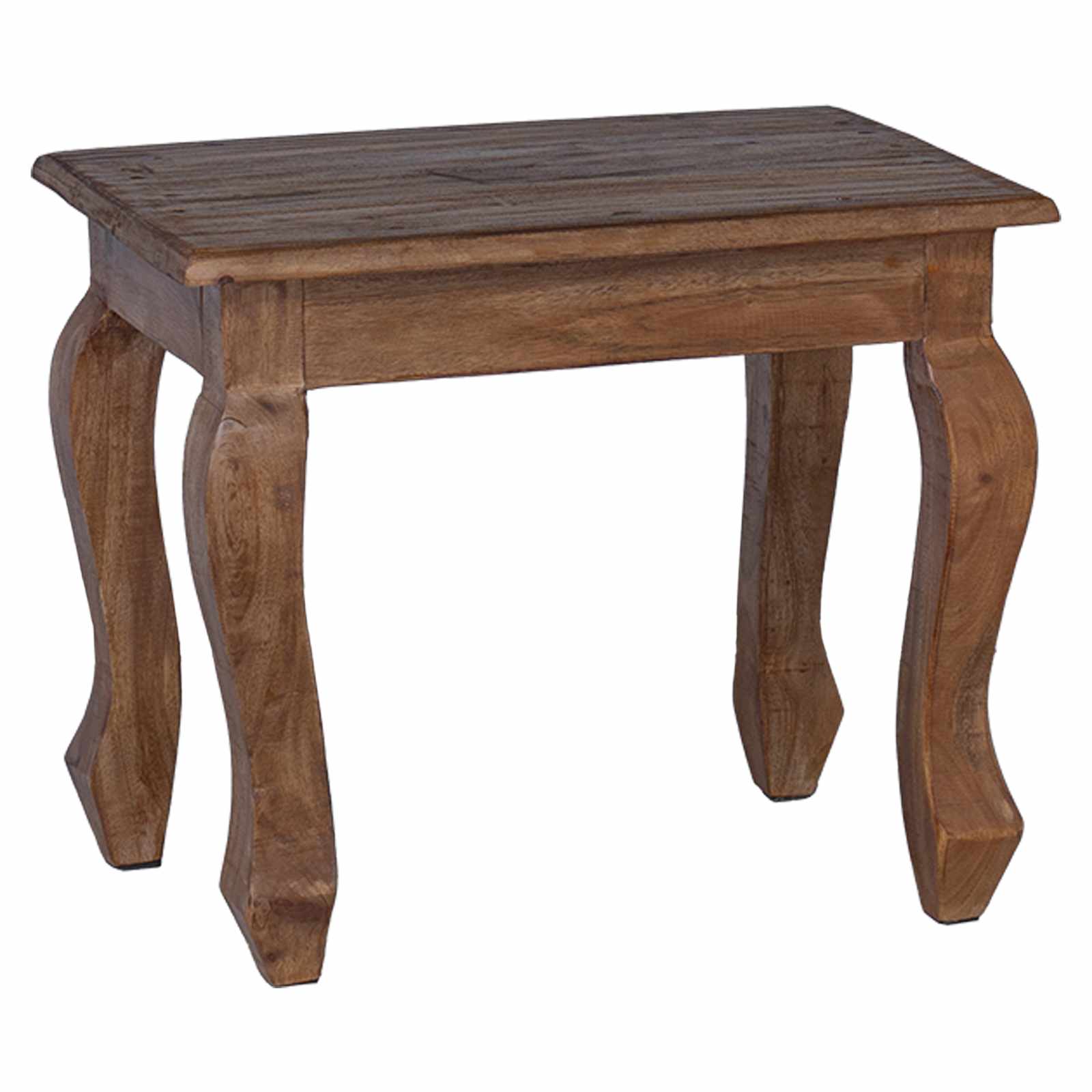 Nesting Table 3 pcs Brown Solid Mahogany wood