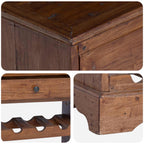 Wine Rack Solid Mahogany Wood