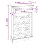 Wine Rack Solid Mahogany Wood