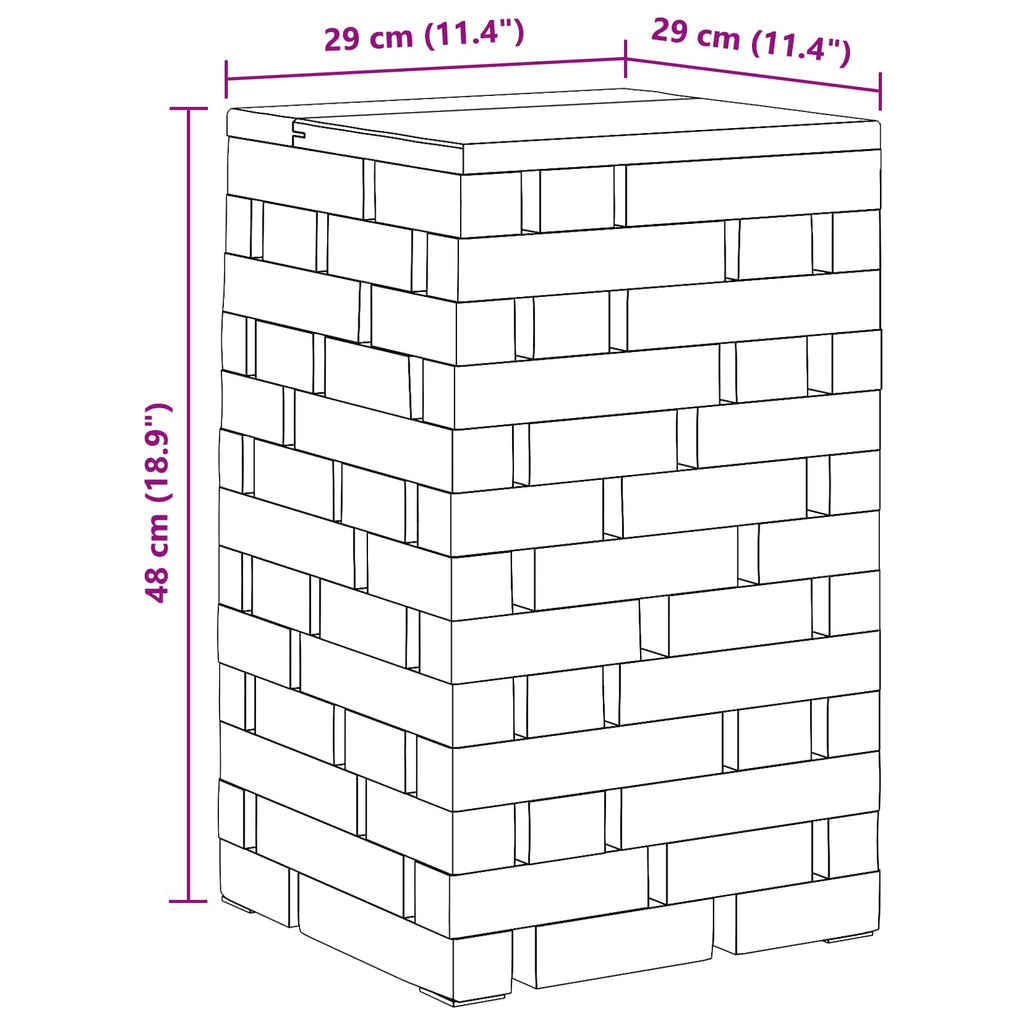 Stool Natural 29 x 29 x 48 cm Solid Reclaim wood