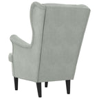Armchair Light Grey 92 x 71 x 91 cm Velvet