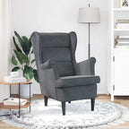 Armchair Dark Grey 92 x 71 x 91 cm Velvet