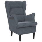Armchair Dark Grey 92 x 71 x 91 cm Velvet