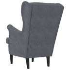 Armchair Dark Grey 92 x 71 x 91 cm Velvet