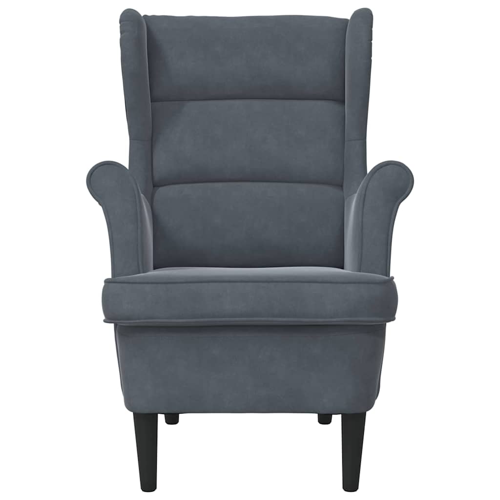Armchair Dark Grey 92 x 71 x 91 cm Velvet