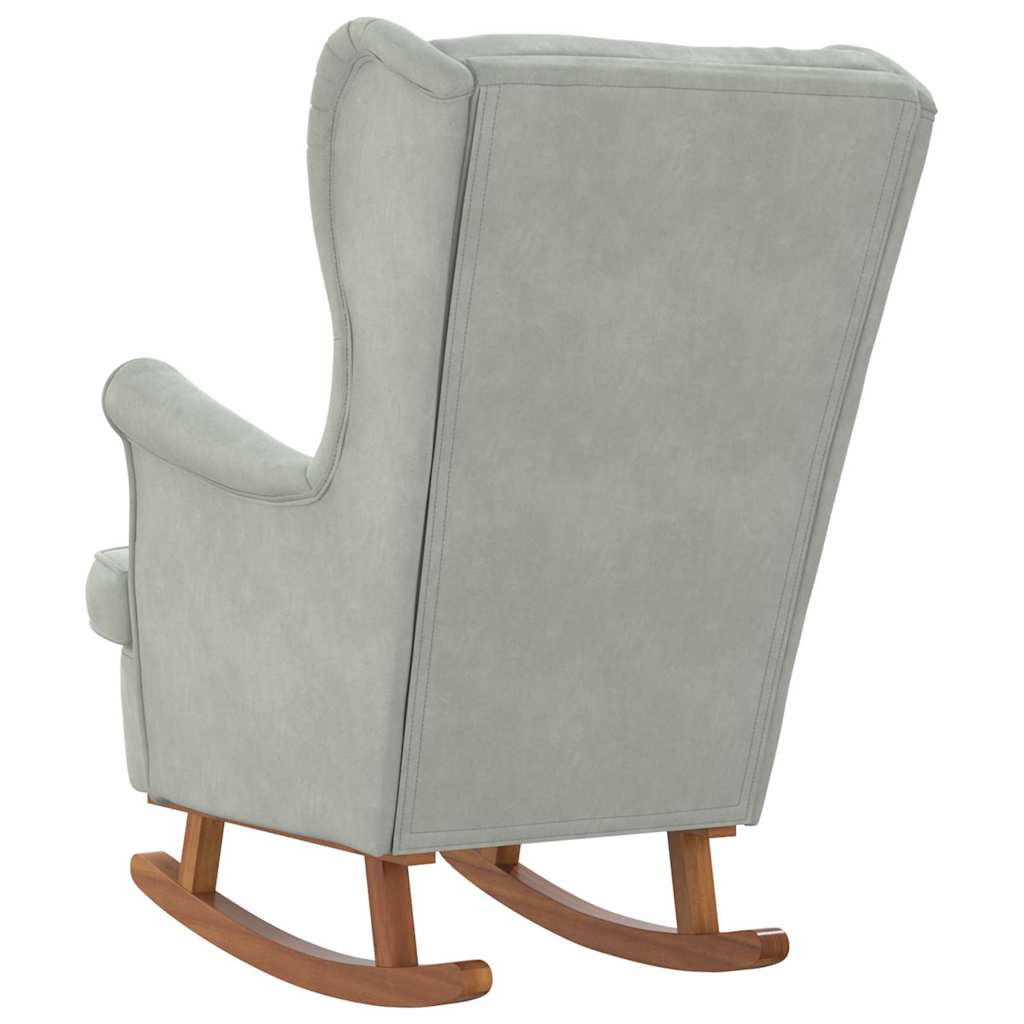Rocking Chair with Cushion Light Grey 92 x 71 x 100 cm Plywood