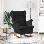 Rocking Chair with Cushion Black 92 x 71 x 100 cm Plywood