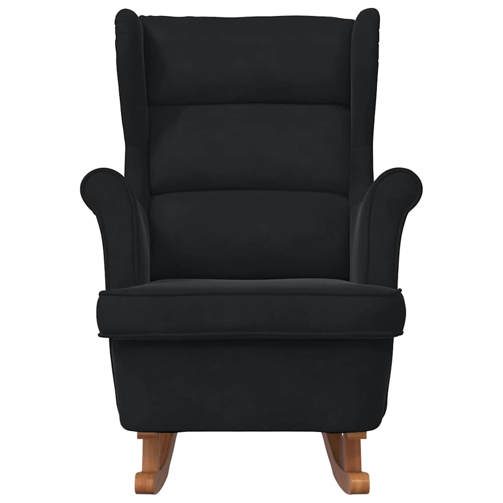 Rocking Chair with Cushion Black 92 x 71 x 100 cm Plywood