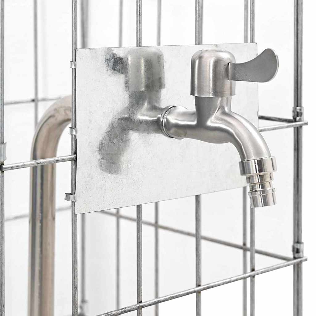 Gabion Faucet Silver 26 x 25 x 50 cm Stainless Steel
