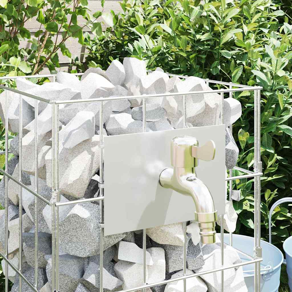 Gabion Faucet Silver 26 x 25 x 50 cm Stainless Steel