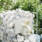 Gabion Faucet Silver 26 x 25 x 50 cm Stainless Steel