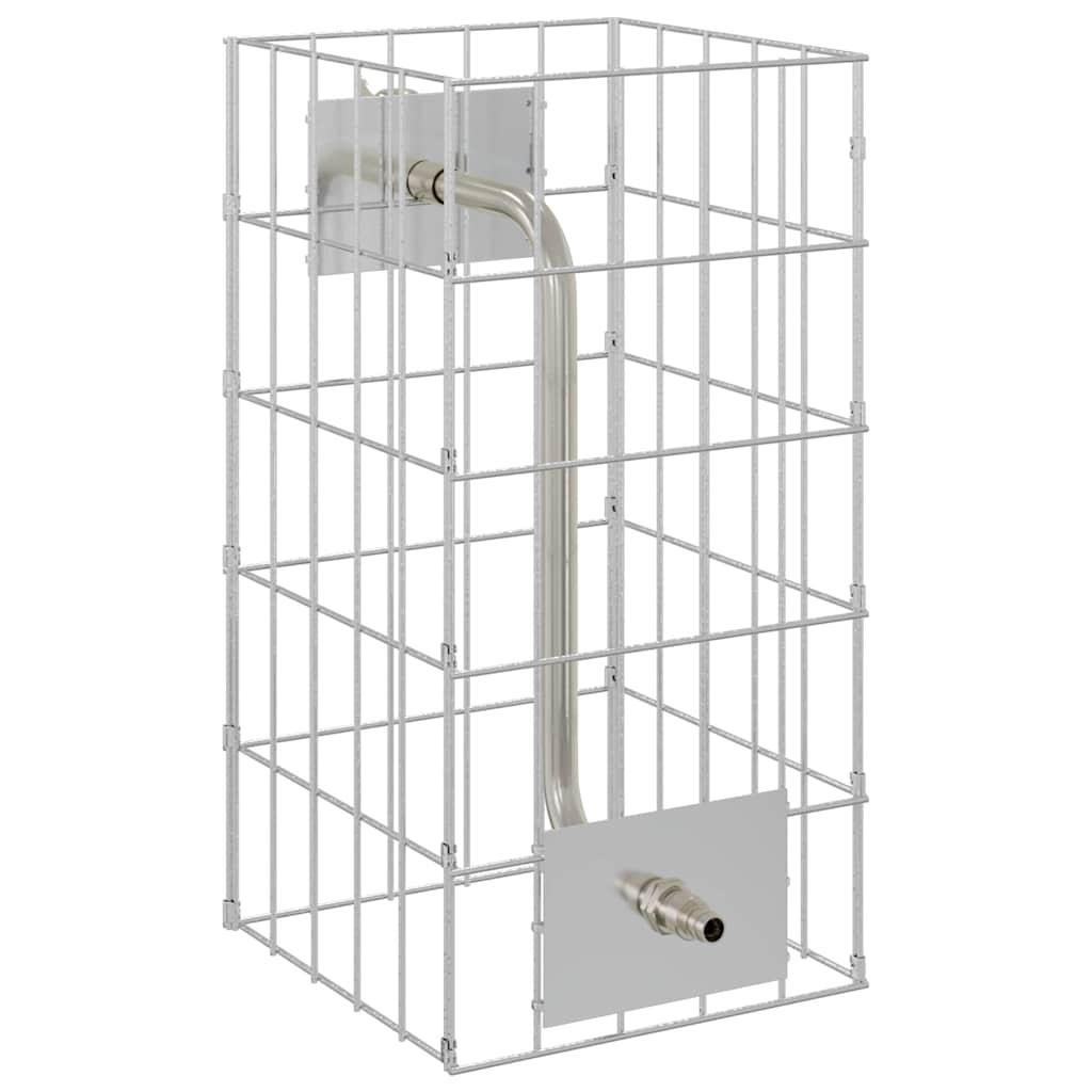 Gabion Faucet Silver 26 x 25 x 50 cm Stainless Steel