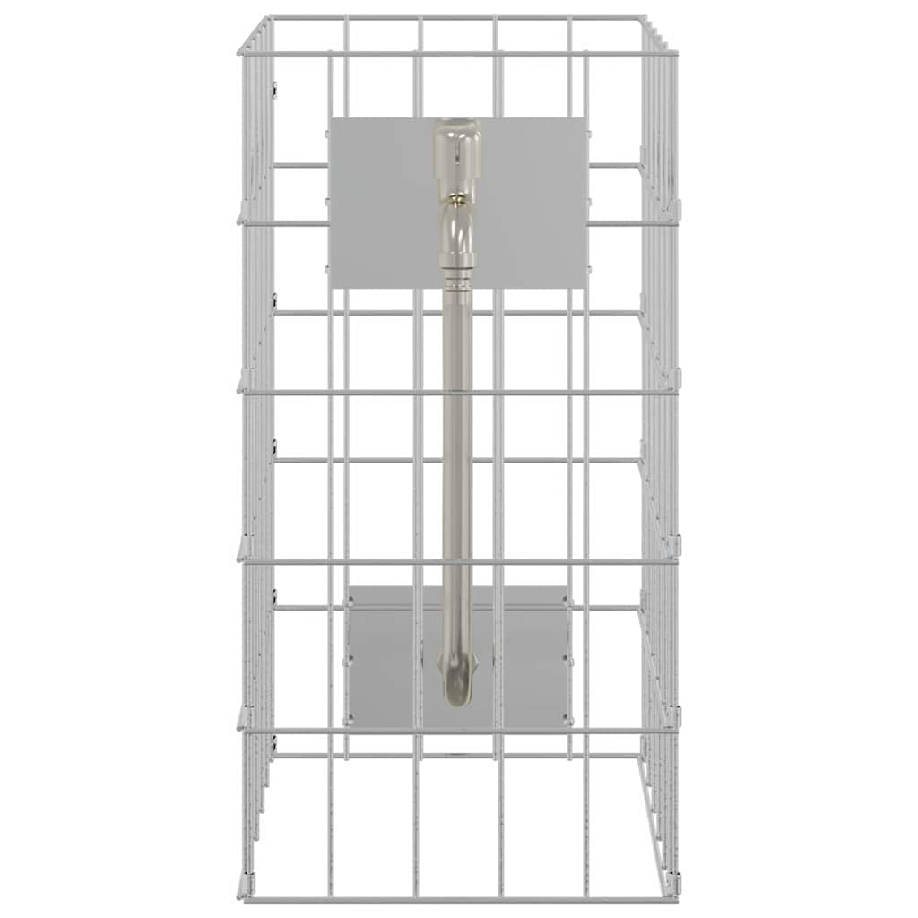 Gabion Faucet Silver 26 x 25 x 50 cm Stainless Steel