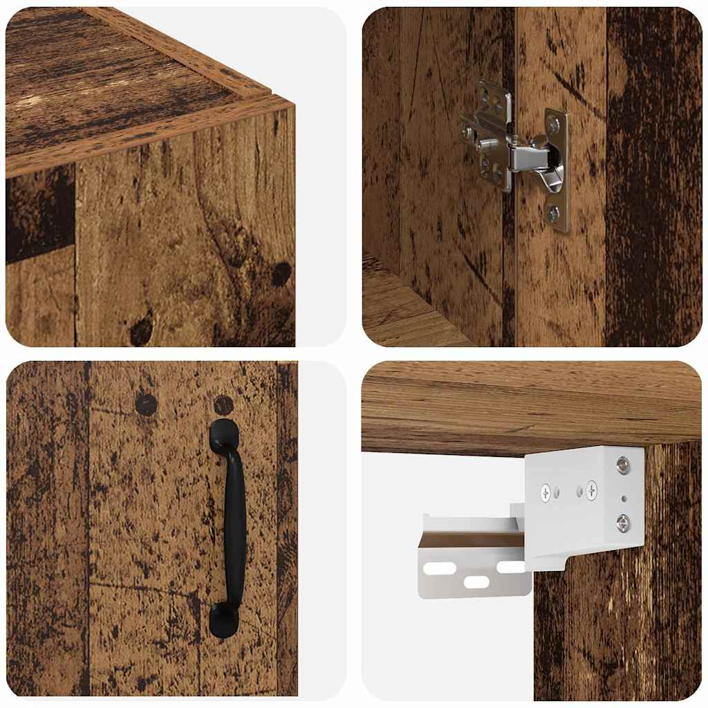 Wall Cabinet Old Wood 69.5 x 34 x 90 cm Engineered Wood