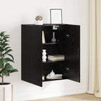 Wall Cabinet Black Oak 69.5 x 34 x 90 cm Engineered Wood