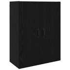 Wall Cabinet Black Oak 69.5 x 34 x 90 cm Engineered Wood