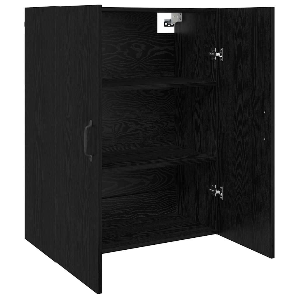 Wall Cabinet Black Oak 69.5 x 34 x 90 cm Engineered Wood