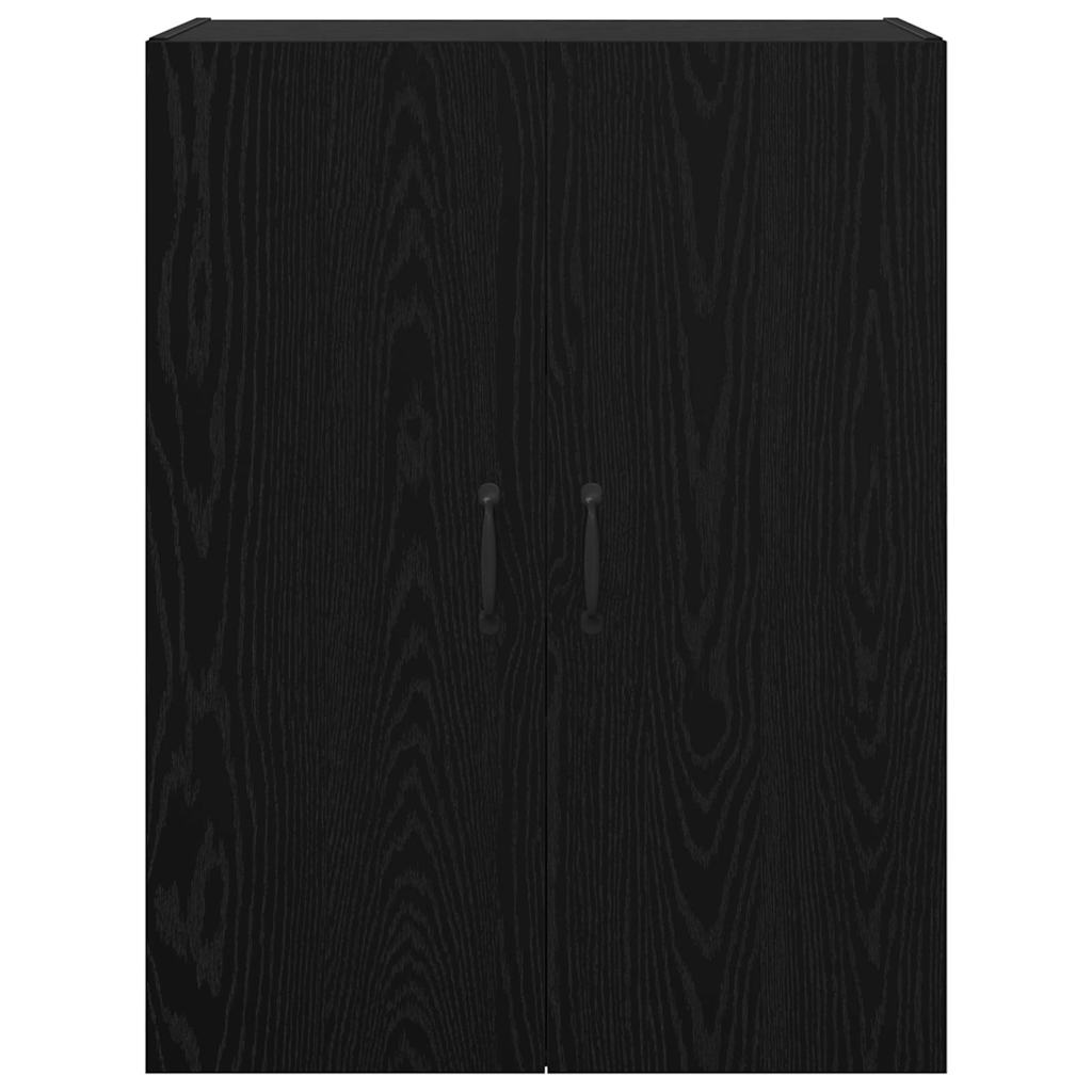 Wall Cabinet Black Oak 69.5 x 34 x 90 cm Engineered Wood