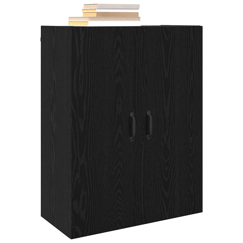 Wall Cabinet Black Oak 69.5 x 34 x 90 cm Engineered Wood