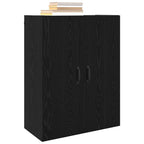 Wall Cabinet Black Oak 69.5 x 34 x 90 cm Engineered Wood