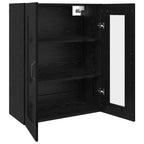 Hanging Wall Cabinet Black 69.5 x 34 x 90 cm Engineered wood