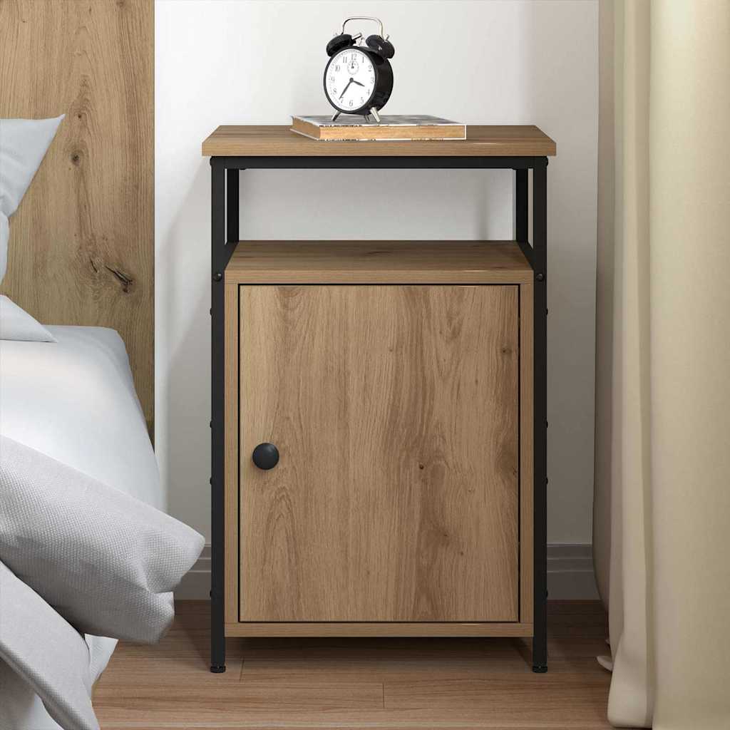 Bedside Cabinet Artisan oak Engineered Wood