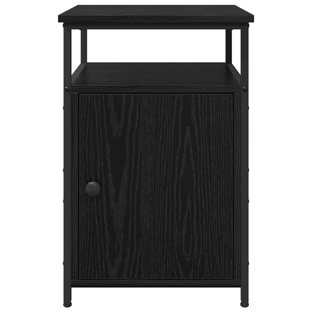Bedside Cabinet Black oak Engineered Wood