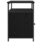 Bedside Cabinet Black oak Engineered Wood