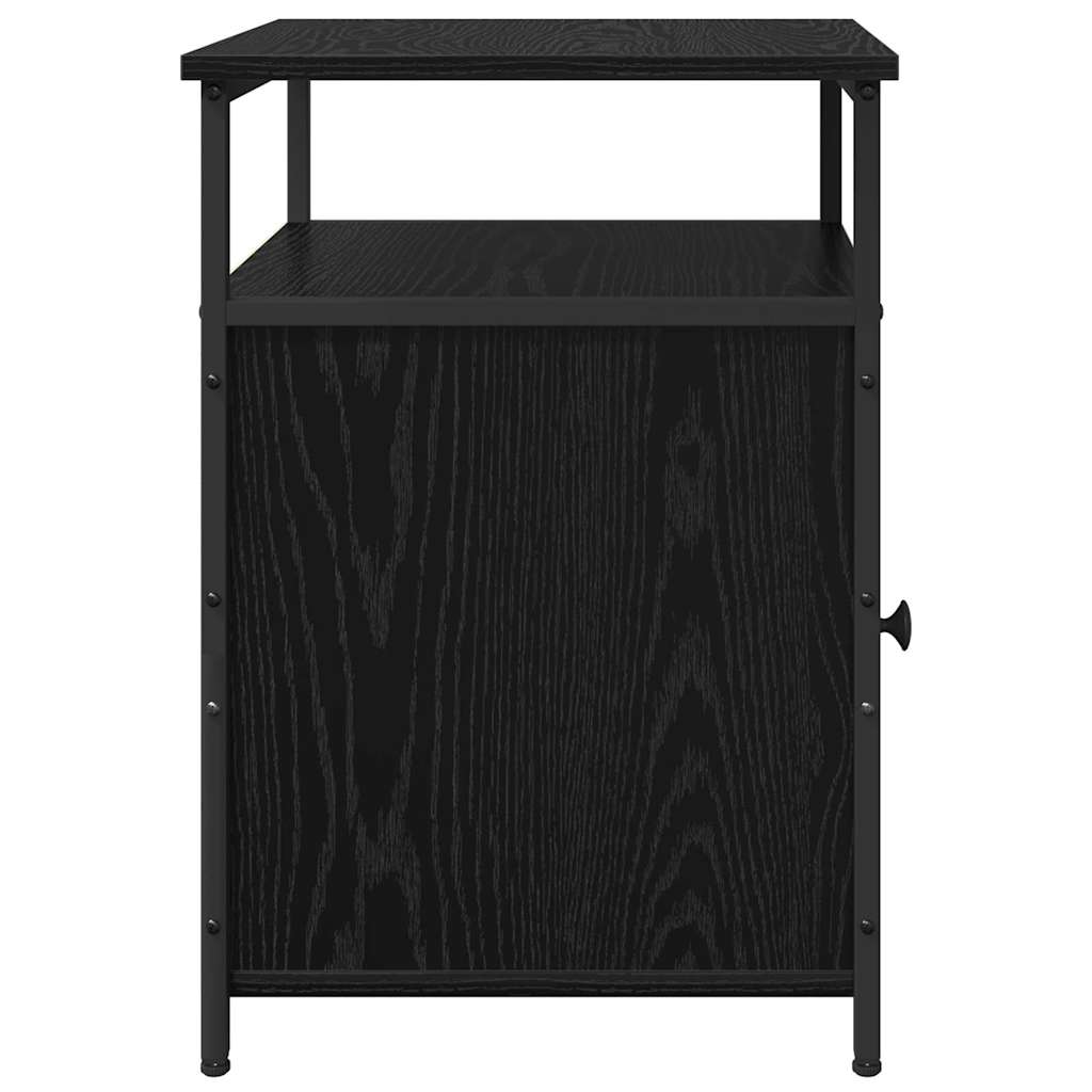Bedside Cabinet Black oak Engineered Wood