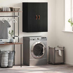 Wall Cabinet Black Oak 69.5 x 34 x 90 cm Engineered Wood