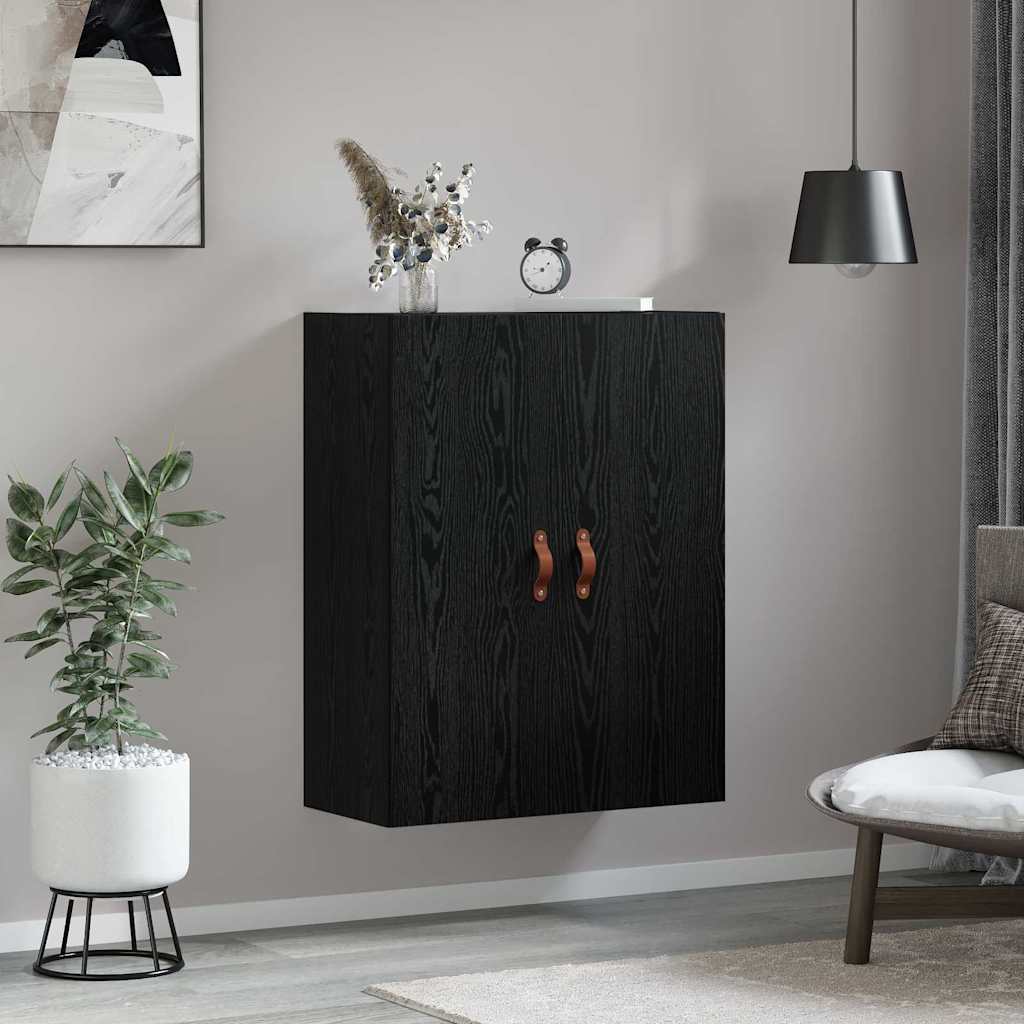 Wall Cabinet Black Oak 69.5 x 34 x 90 cm Engineered Wood