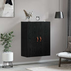 Wall Cabinet Black Oak 69.5 x 34 x 90 cm Engineered Wood