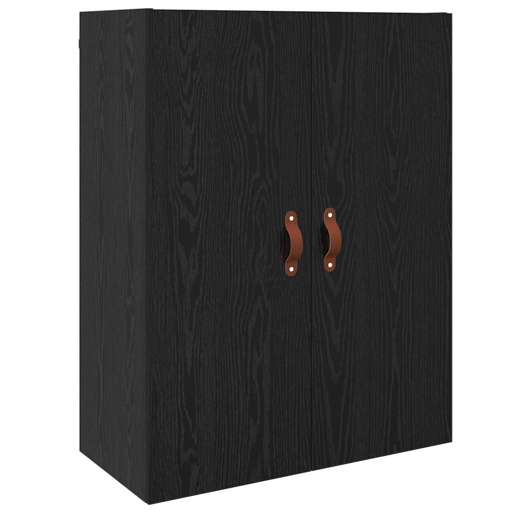 Wall Cabinet Black Oak 69.5 x 34 x 90 cm Engineered Wood