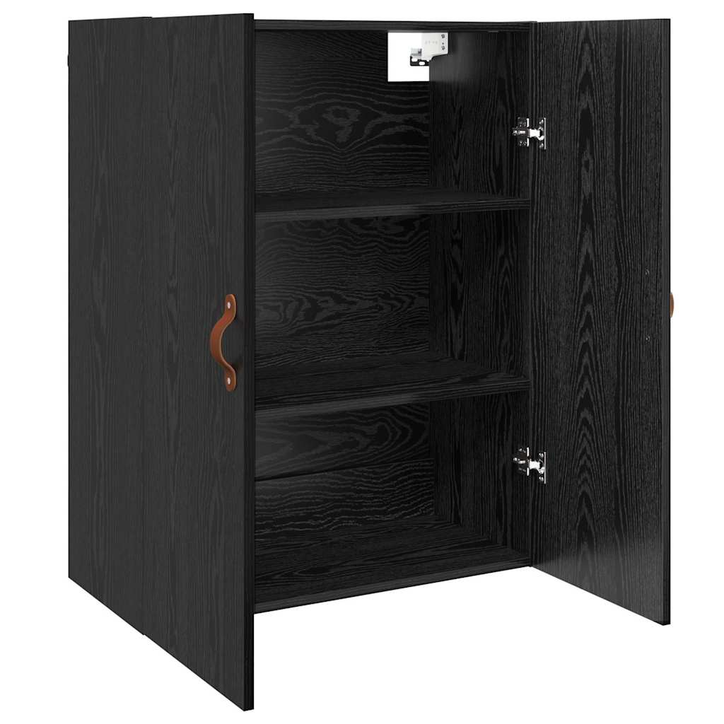 Wall Cabinet Black Oak 69.5 x 34 x 90 cm Engineered Wood