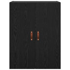 Wall Cabinet Black Oak 69.5 x 34 x 90 cm Engineered Wood