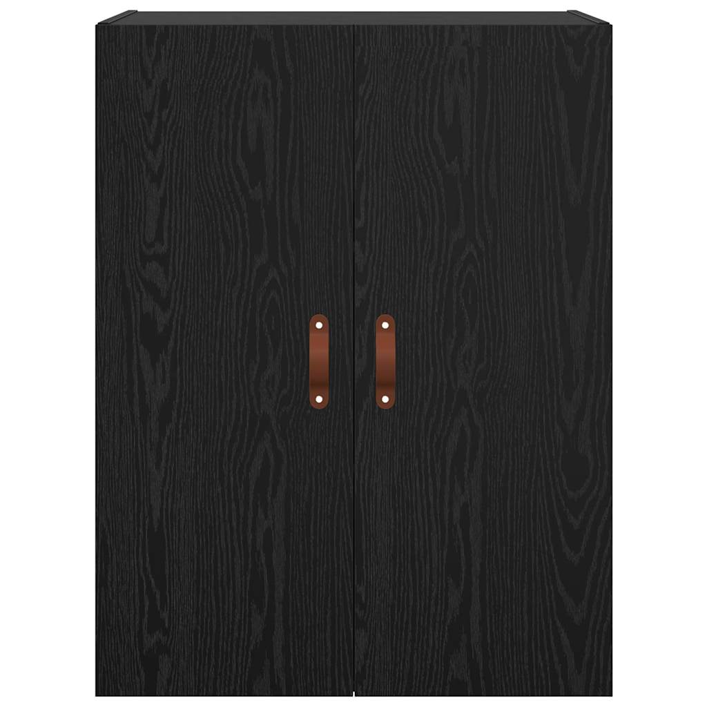 Wall Cabinet Black Oak 69.5 x 34 x 90 cm Engineered Wood