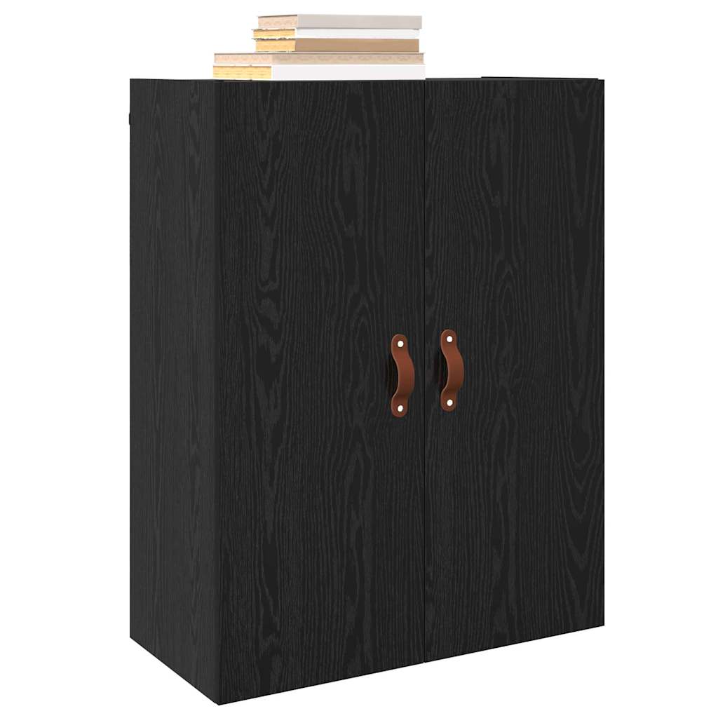 Wall Cabinet Black Oak 69.5 x 34 x 90 cm Engineered Wood