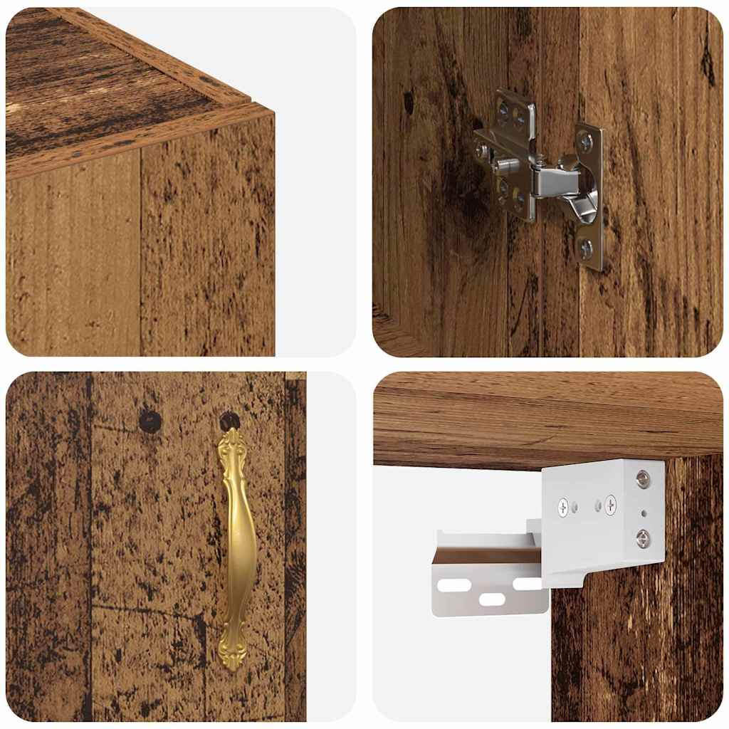 Wall Cabinet Old Wood 69.5 x 34 x 90 cm Engineered Wood