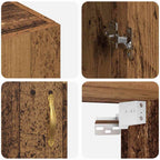 Wall Cabinet Old Wood 69.5 x 34 x 90 cm Engineered Wood