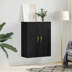 Wall Cabinet Black Oak 69.5 x 34 x 90 cm Engineered Wood