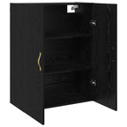 Wall Cabinet Black Oak 69.5 x 34 x 90 cm Engineered Wood