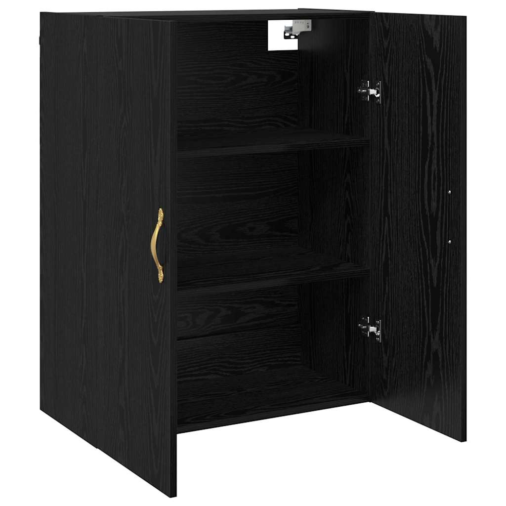 Wall Cabinet Black Oak 69.5 x 34 x 90 cm Engineered Wood